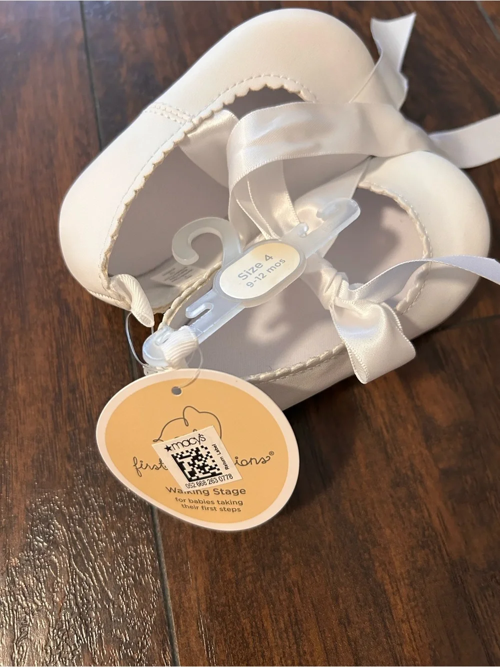 NWT Baby Girl White Ribbon Ballet Flats